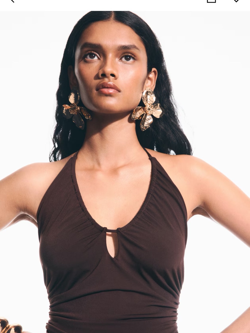 2 (brown and cream) H&M  Halter Neck Sleeveless Top